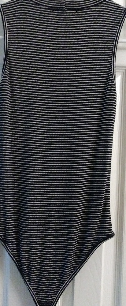 Black & White striped onesie